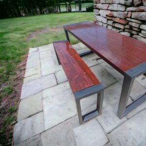 Mesa comedor estilo industrial para exterior Mesa comedor estilo industrial para exterior