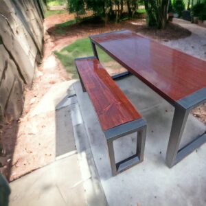 Mesa comedor estilo industrial para exteriores Mesa comedor estilo industrial para exteriores