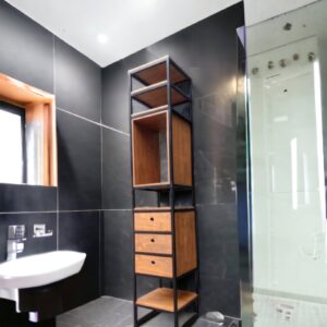Mueble organizador para bano estilo industrial toallero