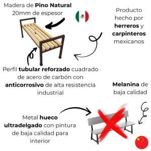 Banca para exterior estilo industrial 2